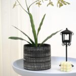 Plant Pots Indoor 2 Pack, 5 & 7 Inch Ceramic Planter Pots with Drainage Hole, Se... - Image 5