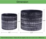 Plant Pots Indoor 2 Pack, 5 & 7 Inch Ceramic Planter Pots with Drainage Hole, Se... - Image 6