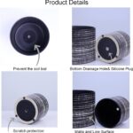 Plant Pots Indoor 2 Pack, 5 & 7 Inch Ceramic Planter Pots with Drainage Hole, Se... - Image 7