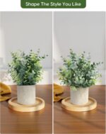 Velener 2 Pcs Small Fake Plants Eucalyptus, Artificial Plants Indoor for Shelf, ... - Image 4