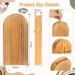 LemonRoad Boho Wooden Wall Vases Set of 2 with Artificial Eucalyptus and Pampas ... - Image 4