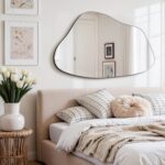 FICTOR Irregular Asymmetrical Wall Mirror, 36" x 24" Modern Decorative Mirror fo... - Image 4