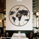Pytha Sight 30 Inch Large Modern Decorative Metal World Map Wall Clocks Giant Ex... - Image 6