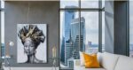 Yihui Arts Gilded Elegance Hand PaintedTextured African Queen Art Print A Fusion... - Image 6
