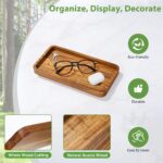 Wooden Bathroom Vanity Tray, 9.9" Small Decorative Wood Trays for Home Kitchen, ... - Image 4