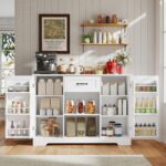 Gizoon 45" Kitchen Sideboard Buffet Cabinet with Storage Coffee Bar Cabinet with... - Image 4