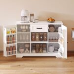 Gizoon 45" Kitchen Sideboard Buffet Cabinet with Storage Coffee Bar Cabinet with... - Image 5