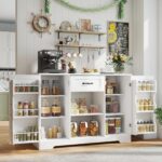 Gizoon 45" Kitchen Sideboard Buffet Cabinet with Storage Coffee Bar Cabinet with... - Image 9