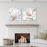 SEVEN WALL ARTS White Magnolia Wall Art Flower Artwork Floral Canvas Paintings V... - Image 4