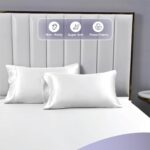Silk Satin Bed Linen Set, Queen, Deep Pocket, Gold, 4pcs Including Fitted Sheet ... - Image 4