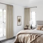 Greyish Beige Pinch Pleated Linen Blackout Curtains 96 Inch Length 2 Panels for ... - Image 7
