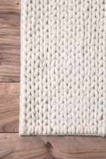 Nuloom Penelope Off-White/Ivory, 6' x 9', Hand-Braided, Wool & Cotton, Textured ... - Image 6