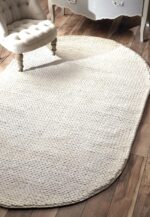 Nuloom Penelope Off-White/Ivory, 6' x 9', Hand-Braided, Wool & Cotton, Textured ... - Image 7