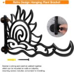 Heavy Duty Plant Hanging Bracket, Moon & Sun Shape Solid Aluminum Plant Hanger, ... - Image 3