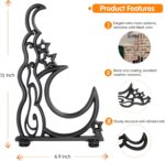Heavy Duty Plant Hanging Bracket, Moon & Sun Shape Solid Aluminum Plant Hanger, ... - Image 4
