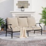 SUNSHINE VALLEY Metal Patio Furniture Sofa with 5.75" Super-Thick Waterproof Cus... - Image 3