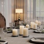Black Candle Holders for Pillar Candles, Set of 2 Premium Metal Candle Plates Ca... - Image 5