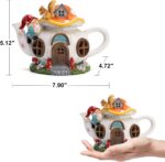 twinbling Solar Fairy House Garden Outdoor Statue with Gnome and Squirrel Figuri... - Image 3