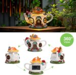 twinbling Solar Fairy House Garden Outdoor Statue with Gnome and Squirrel Figuri... - Image 4