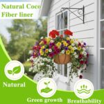 EIMQUVW 4 Pack Hanging Planter Basket with Coco Coin Liner 8 inch Hanging Flower... - Image 3