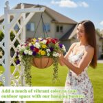 EIMQUVW 4 Pack Hanging Planter Basket with Coco Coin Liner 8 inch Hanging Flower... - Image 6