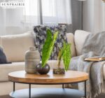 SUNPRAIRIE Realistic Faux Plant in Clear Pot with Artificial Water, Narrow Arrow... - Image 4