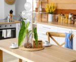 SUNPRAIRIE Realistic Faux Plant in Clear Pot with Artificial Water, Narrow Arrow... - Image 8