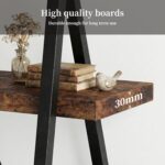 FUSUNBAO Unique 5-Tier Wooden and Metal Frame Bookshelf,Vintage Industrial Moder... - Image 6