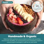 Jungle Culture 4 Polished Coconut Bowl & Wooden Spoons Set with Bamboo Straws • ... - Image 4
