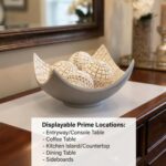 Seraphic 5pc Scoop Bowl Table Centerpieces for Dining Room, Large Decorative Bow... - Image 4