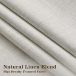 IVAPUPU Linen Pinch Pleated Blackout Curtains for Bedroom - 100% Black Out Natur... - Image 4