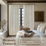 IVAPUPU Linen Pinch Pleated Blackout Curtains for Bedroom - 100% Black Out Natur... - Image 5