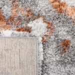 SAFAVIEH Area Rug 8x10 - Horizon Shag Collection - Large - Grey & Rust, Modern D... - Image 4