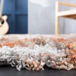 SAFAVIEH Area Rug 8x10 - Horizon Shag Collection - Large - Grey & Rust, Modern D... - Image 5