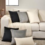 Aeckself Pack of 2 Pure Black Velvet Pillow Covers 24 x 24 Inch, Large Modern Lu... - Image 5