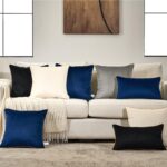 Aeckself Pack of 2 Pure Black Velvet Pillow Covers 24 x 24 Inch, Large Modern Lu... - Image 6