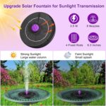3.5W Solar Bird Bath Fountain Pump, Solar Powered Water Pump, Outdoor Water Foun... - Image 4