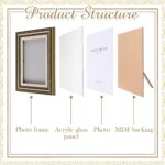 Wonderjune Vintage Picture Frames Set of 6, Gallery Wall Frame Set (4x6, 5x7, 8x... - Image 4