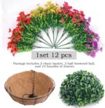 Hananona 2 Set Artificial Outdoor Flowers with Hanging Basket, 2 Hanging Planter... - Image 5