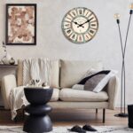 Wooden Wall Clock for Living Room Decor 14 Inch Decorative Clocks for Walls Roun... - Image 6