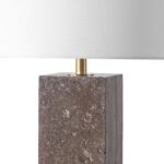SAFAVIEH Couture Lighting Collection Feliciano Dark Brown/White 26-inch Dimmable... - Image 3