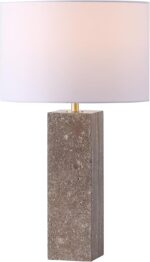 SAFAVIEH Couture Lighting Collection Feliciano Dark Brown/White 26-inch Dimmable... - Image 6