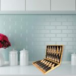ZCF 24-Piece Gold Flatware Silverware Set,18/10 Heavy Duty Stainless Steel Flatw... - Image 8