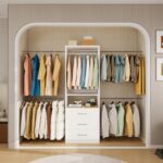 Vomavex Closet System, 4FT-8FT-9FT Closet Organizer With Drawers Wooden, Walk in... - Image 6