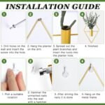 Jexine 8 Pcs Hanging Planters with Artificial Eucalyptus Metal Hanging Vase Indo... - Image 4