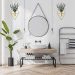 Jexine 8 Pcs Hanging Planters with Artificial Eucalyptus Metal Hanging Vase Indo... - Image 5