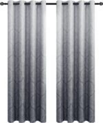 DWCN Ombre Blackout Curtains for Bedroom - Damask Patterned Thermal Insulated En... - Image 7