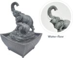 Nature's Mark 7.5" Playing Elephant & Baby Elephant Tabletop Water Fountain (wit... - Image 5