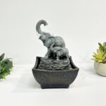 Nature's Mark 7.5" Playing Elephant & Baby Elephant Tabletop Water Fountain (wit... - Image 6