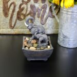 Nature's Mark 7.5" Playing Elephant & Baby Elephant Tabletop Water Fountain (wit... - Image 8